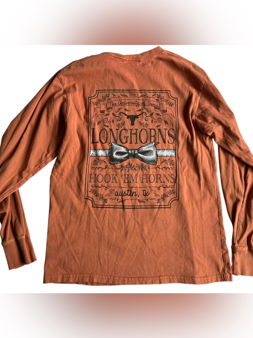 University of Texas Longhorns bows Orange Graphic Long Sleeve Tee